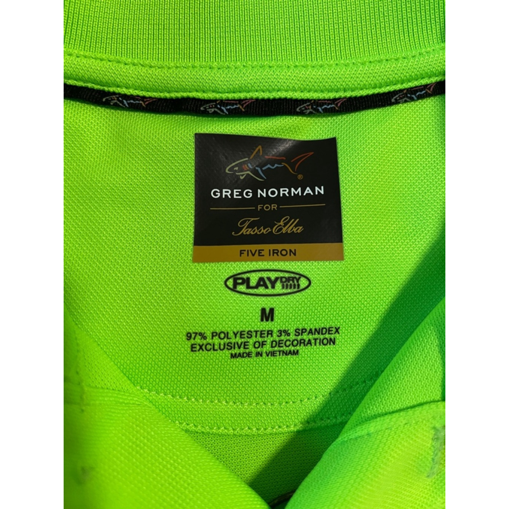 Greg Norman for Tasso Elba Men’s Neon Green Polo Shirt - Picture 2 of 4